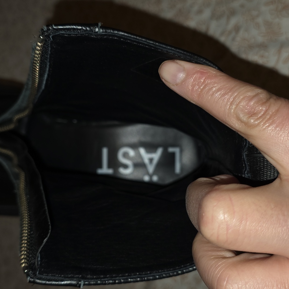 LÄSTShane Black Front Zip Leather Boots - Picture 13 of 13